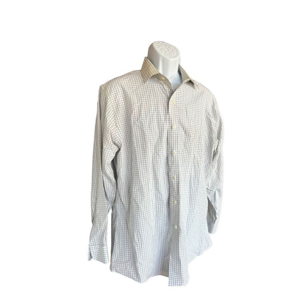 Mens Brooks Brothers Classic Gingham Check Button Down Dress Shirt - Sz 16 • 33